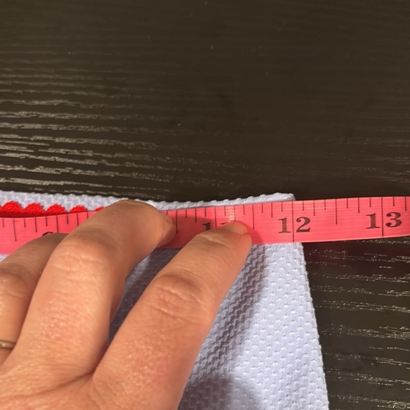 J.Crew periwinkle highrise full coverage swim bottom Rick Rack Trim red trim XXS - Picture 7 of 9